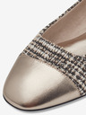 Tamaris Schwarz und Braun Gemusterte Damen Ballerinas Tamaris