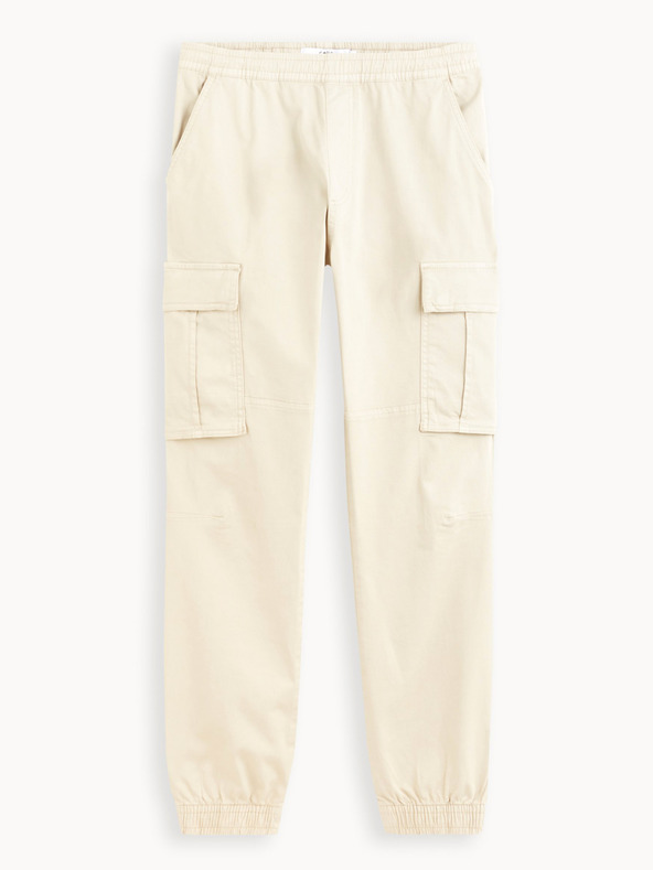 Celio Cremefarbene Herren Cargohose Celio Docar