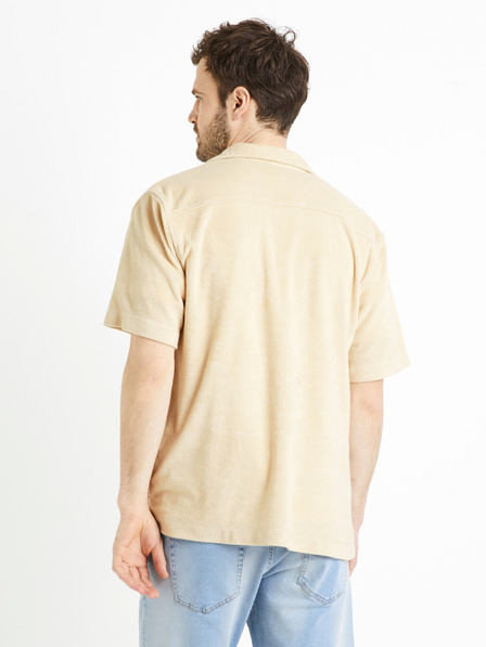 Celio Beigefarbenes Herren-T-Shirt Celio Dabob