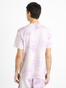 Celio Hellviolettes Herren-Batik-T-Shirt Celio Dengame