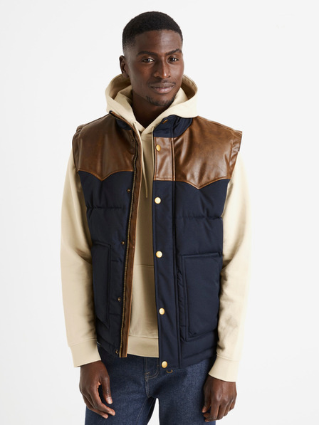 Celio Braun und dunkelblau Herren Celio Dumountain Steppweste
