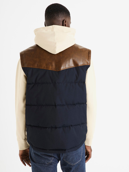 Celio Braun und dunkelblau Herren Celio Dumountain Steppweste