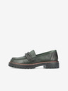 Rieker Grüne Damen Leder-Slipper Rieker