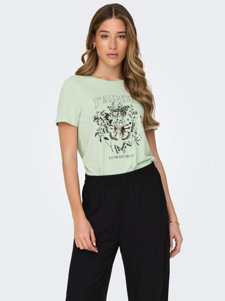 ONLY Hellgrünes T-Shirt für Frauen ONLY Free