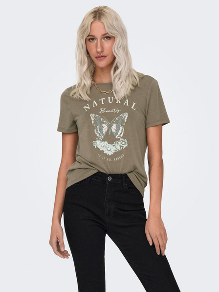ONLY Braunes T-Shirt für Frauen NUR Gratis
