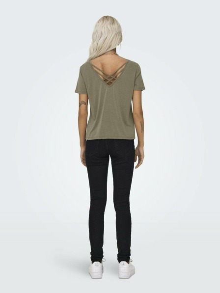 ONLY Braunes T-Shirt für Frauen NUR Gratis