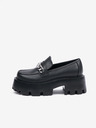 Steve Madden Schwarze Damen Leder Loafers Steve Madden Motoride Loafer