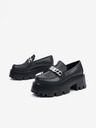 Steve Madden Schwarze Damen Leder Loafers Steve Madden Motoride Loafer