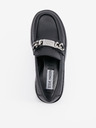 Steve Madden Schwarze Damen Leder Loafers Steve Madden Motoride Loafer