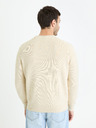 Celio Cremefarbener Herren-Basic-Pullover Celio Gexter