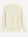 Celio Cremefarbener Herren-Basic-Pullover Celio Gexter