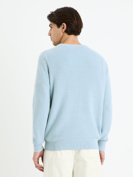 Celio Hellblauer Herren-Basic-Pullover Celio Gexter