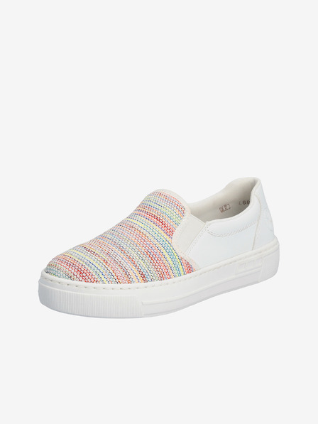 Rieker Weiße Damen Slipper Rieker