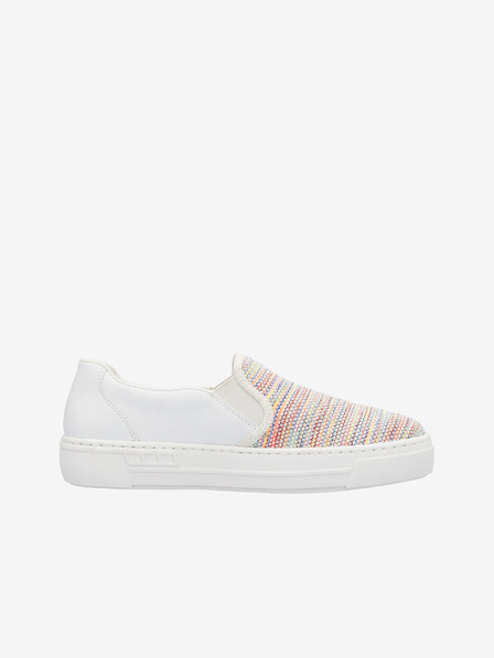 Rieker Weiße Damen Slipper Rieker