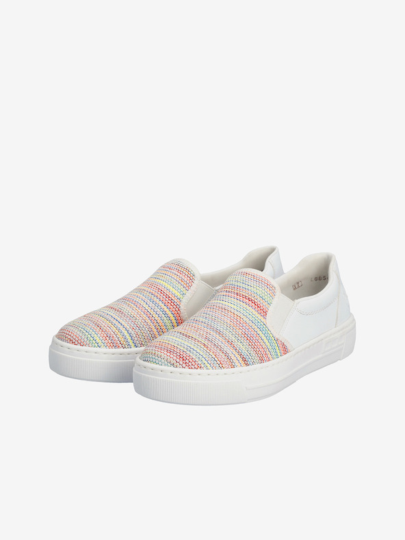 Rieker Weiße Damen Slipper Rieker