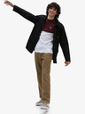 Vans Weißes VANS Colorblock T-Shirt für Herren in Burgund
