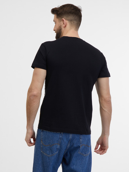 Versace Jeans Couture Weiß-schwarz gemustertes Herrenhemd Versace Jeans Couture