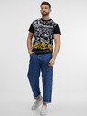 Versace Jeans Couture Weiß-schwarz gemustertes Herrenhemd Versace Jeans Couture