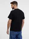 Versace Jeans Couture Schwarzes gemustertes Herren-T-Shirt Versace Jeans Couture