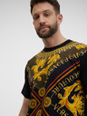 Versace Jeans Couture Schwarzes gemustertes Herren-T-Shirt Versace Jeans Couture