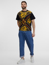 Versace Jeans Couture Schwarzes gemustertes Herren-T-Shirt Versace Jeans Couture