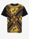 Versace Jeans Couture Schwarzes gemustertes Herren-T-Shirt Versace Jeans Couture