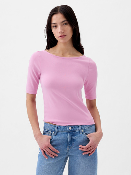 GAP T-Shirt mit U-Boot-Ausschnitt cropped GAP