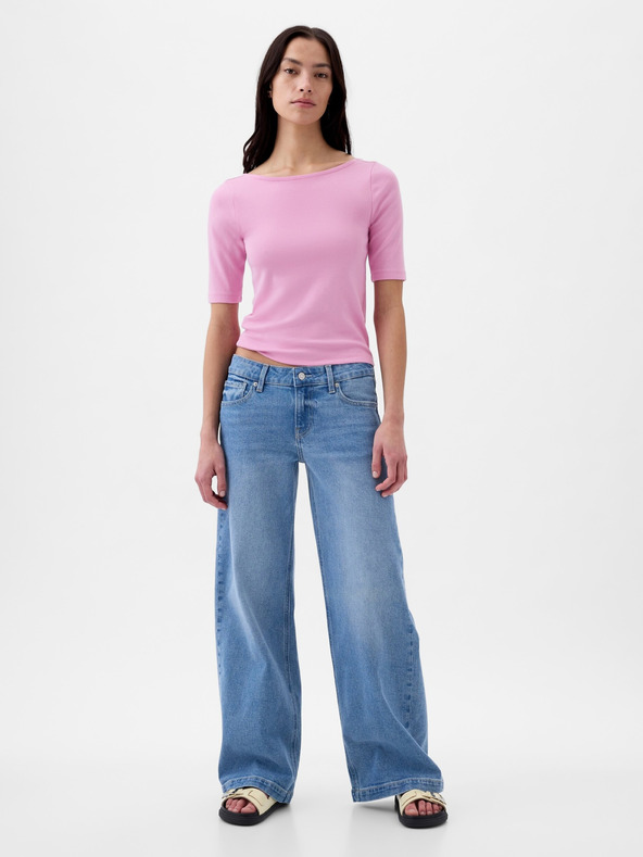 GAP T-Shirt mit U-Boot-Ausschnitt cropped GAP