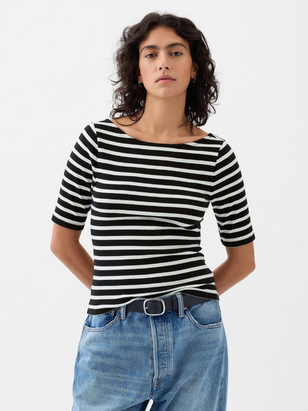 GAP T-Shirt mit U-Boot-Ausschnitt cropped GAP