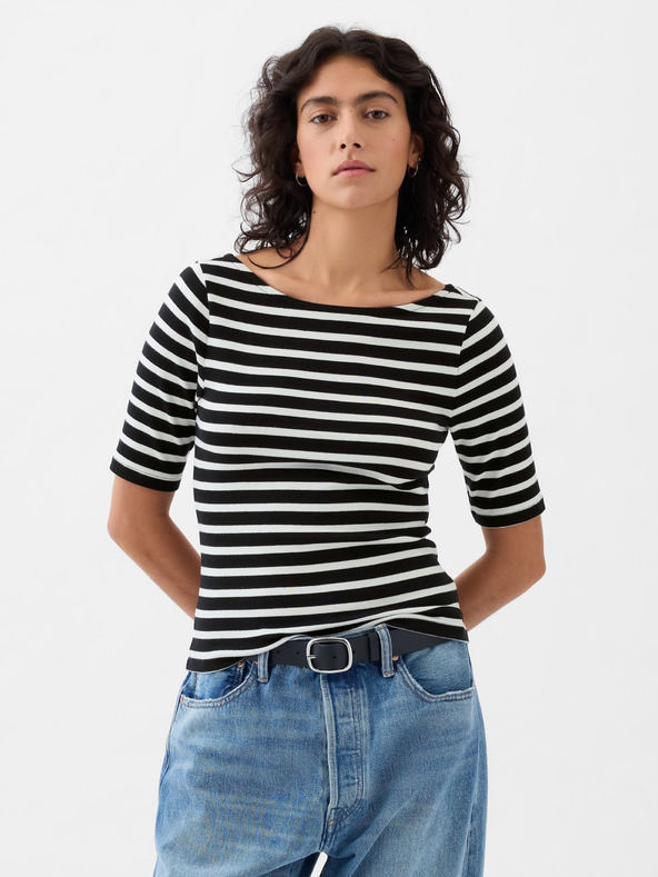 GAP T-Shirt mit U-Boot-Ausschnitt cropped GAP