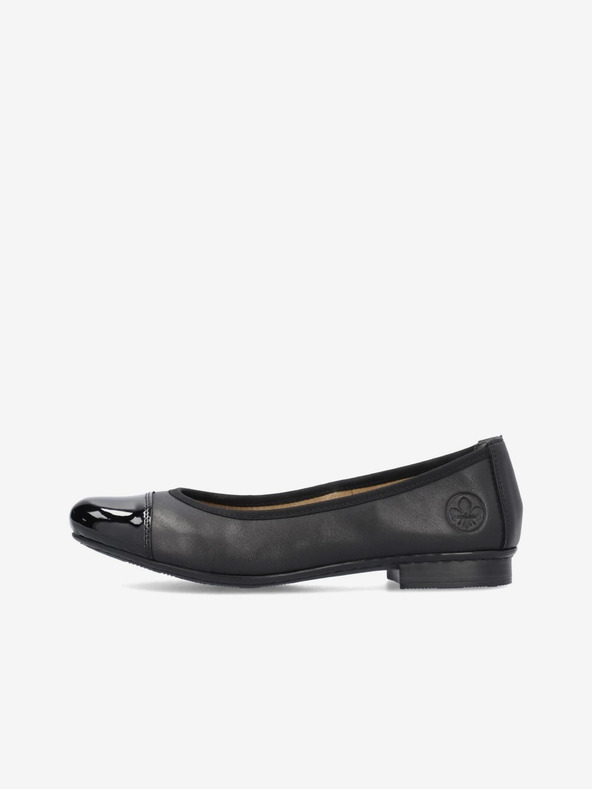 Rieker Schwarze Damen Ballerinas aus Leder Rieker