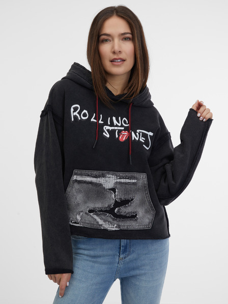 Desigual Schwarzer Desigual Rolling Kapuzenpullover
