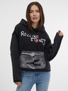 Desigual Schwarzer Desigual Rolling Kapuzenpullover