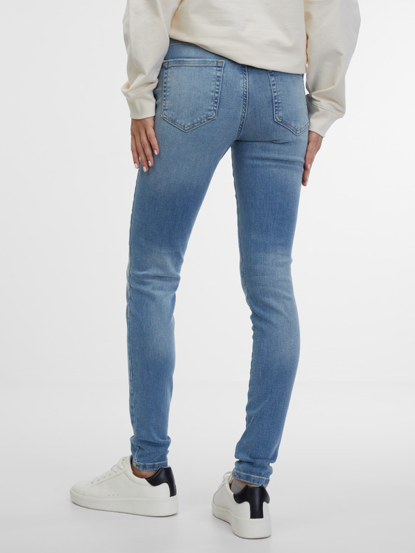 Pieces Hellblaue Skinny-Fit-Jeans Pieces Delly