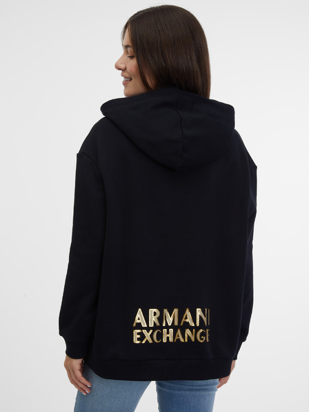 Armani Exchange Schwarzer Kapuzenpulli für Damen Armani Exchange