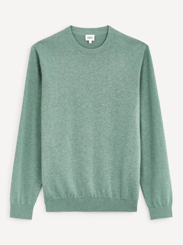 Celio Grüner Herren-Basic-Pullover Celio Decoton