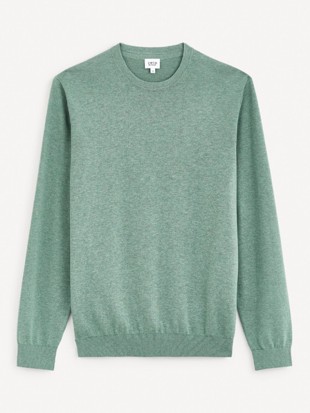 Celio Grüner Herren-Basic-Pullover Celio Decoton