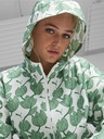 Puma Weiße und grüne Puma Blossom AOP Windbreaker leichte gemusterte Jacke für Damen