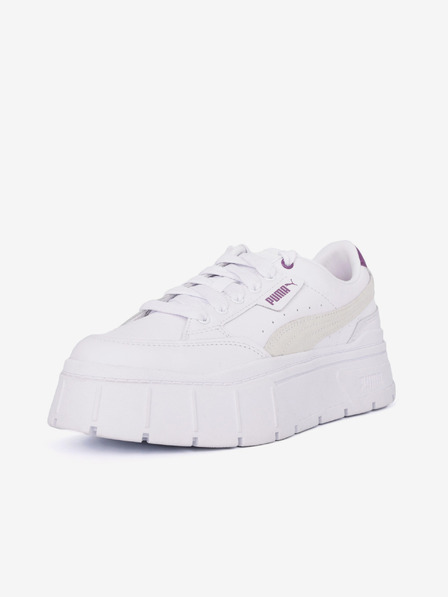 Puma Weiße Plateau-Sneaker für Damen Puma Mayze Stack Wns
