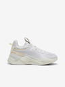 Puma Weiße Damen-Turnschuhe mit Lederdetails Puma RS-X Soft Wns