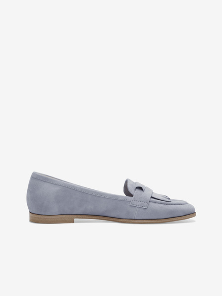 Tamaris Grau und Blau Damen Leder Slipper Tamaris