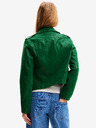 Desigual Grüne kurvige Lederjacke Harry von Desigual für Damen