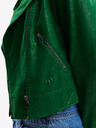 Desigual Grüne kurvige Lederjacke Harry von Desigual für Damen