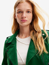 Desigual Grüne kurvige Lederjacke Harry von Desigual für Damen