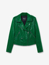 Desigual Grüne kurvige Lederjacke Harry von Desigual für Damen
