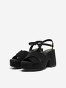 ONLY Schwarze Damen-Sandalen mit Absatz aus Wildleder ONLY Alba-1