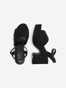 ONLY Schwarze Damen-Sandalen mit Absatz aus Wildleder ONLY Alba-1