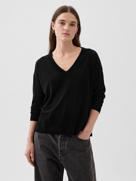 GAP Leinenpullover mit Schlitzen GAP
