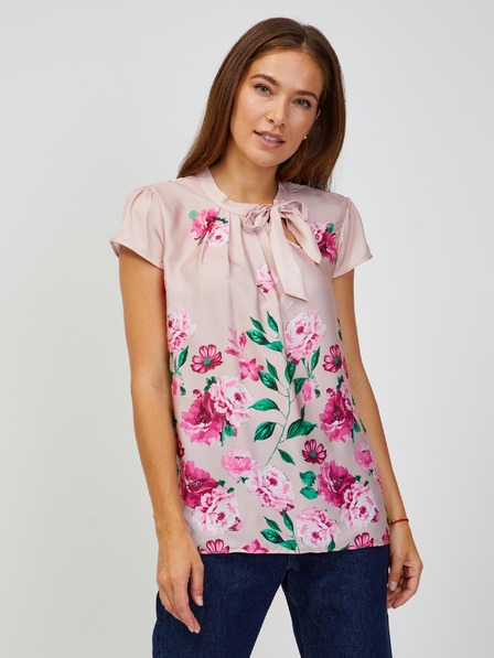 Orsay Hellrosa Blumenbluse ORSAY