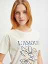 Orsay Cremefarbenes Damen-T-Shirt ORSAY